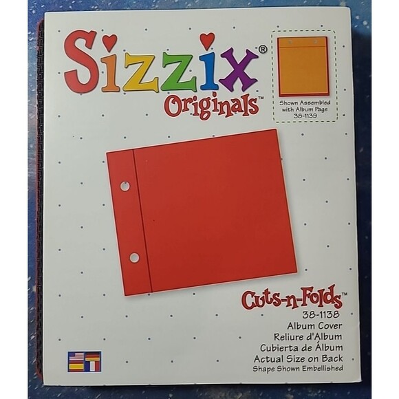 Sizzix Album Cover Large Red Frame 38-1138 by Provo Craft Scrapbook Cuts Folds - Picture 1 of 3